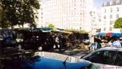 Place du March, un avant-midi de March - Au fond le dbut de la rue Madelaine-Michelis - Neuilly Sur Seine - 31/10/1999